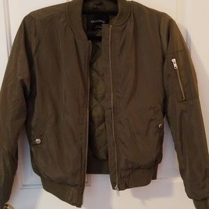 Very Cute Green Bomber Jacket size Small
